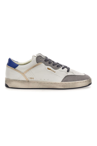 Weiße und graue Sneakers mit Used-Details Gas GIOVI GS MIX