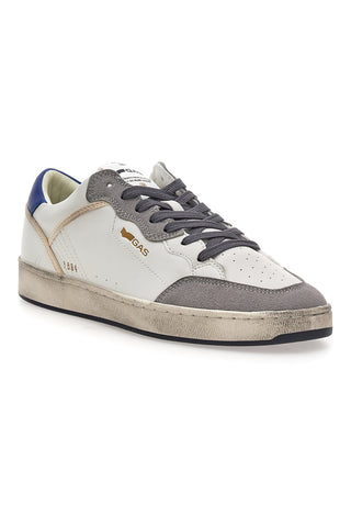 Weiße und graue Sneakers mit Used-Details Gas GIOVI GS MIX