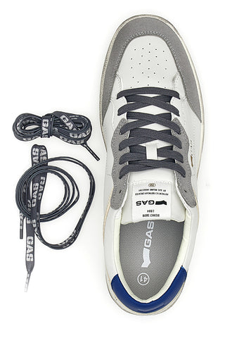 Weiße und graue Sneakers mit Used-Details Gas GIOVI GS MIX