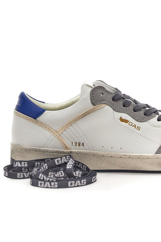 Weiße und graue Sneakers mit Used-Details Gas GIOVI GS MIX