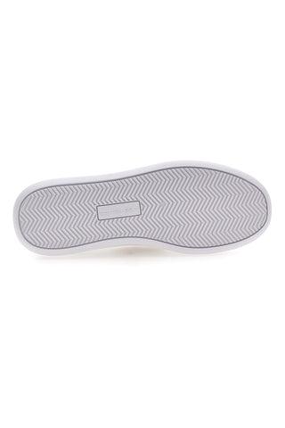 Weiße Sneakers mit goldenen Seitenstreifen Baumwollgürtel BRIGHTON 2.0 LTH