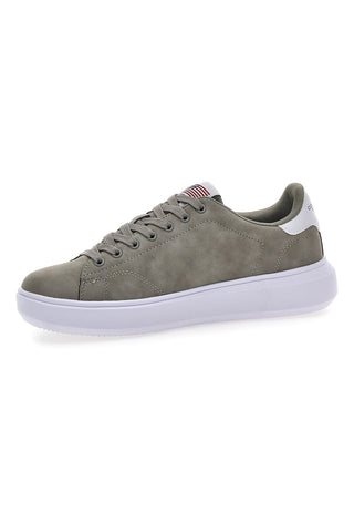 Sneakers in Zementfarbe mit weißen Details Baumwollgürtel LONDON 4.0 NBK