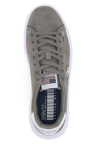 Sneakers in Zementfarbe mit weißen Details Baumwollgürtel LONDON 4.0 NBK