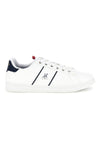 Weiße Schnürschuhe mit kontrastierenden Einsätzen U.s. grand polo GPM234001038
