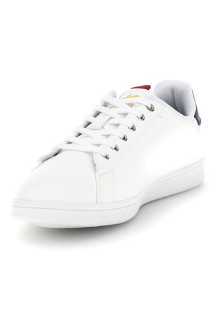 Weiße Schnürschuhe mit kontrastierenden Einsätzen U.s. grand polo GPM234001038
