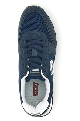 Sneakers blu con inserti a contrasto e lacci Carrera CAM12100M3737