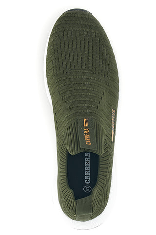 Sneakers slip on verdi con tomaia elasticizzata Carrera CAM31201F7500