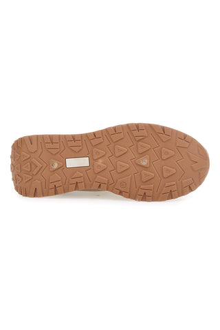Weiße und beigefarbene Sneakers mit mehrfarbiger, geriffelter Sohle Carrera CAM45939J6377