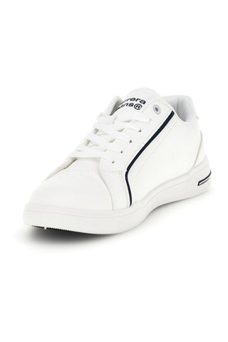 Weiße Turnschuhe mit kontrastierenden Einsätzen und Schnürsenkeln Carrera CAM643021038