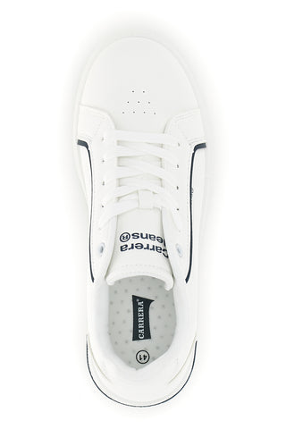 Weiße Turnschuhe mit kontrastierenden Einsätzen und Schnürsenkeln Carrera CAM643021038