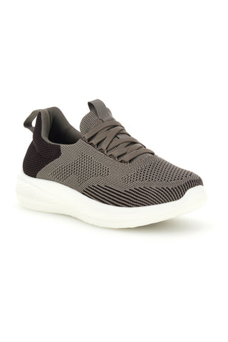 Braune Slipper aus atmungsaktivem Stoff mit elastischen Schnürsenkeln Jerpoint PK6230A