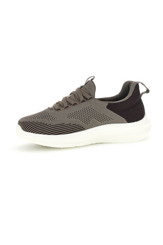 Braune Slipper aus atmungsaktivem Stoff mit elastischen Schnürsenkeln Jerpoint PK6230A