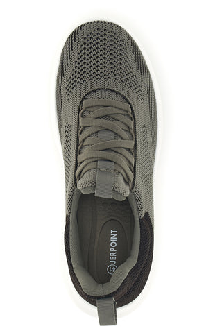 Braune Slipper aus atmungsaktivem Stoff mit elastischen Schnürsenkeln Jerpoint PK6230A