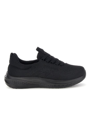Schwarze Slipper aus atmungsaktivem Stoff leicht Jerpoint PK6230D