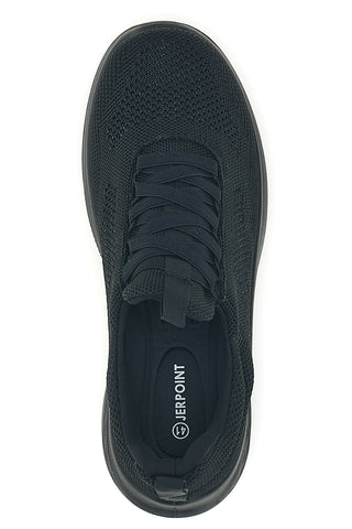 Schwarze Slipper aus atmungsaktivem Stoff leicht Jerpoint PK6230D