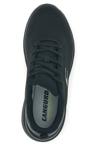 Sneakers nero in tessuto con suoletta Memory System Canguro CA298