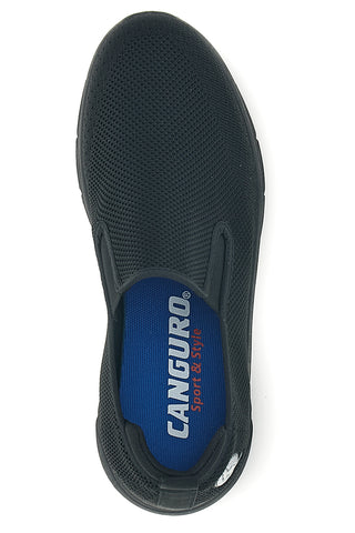 Mocassini Nero in tessuto elasticizzato Canguro CA1232