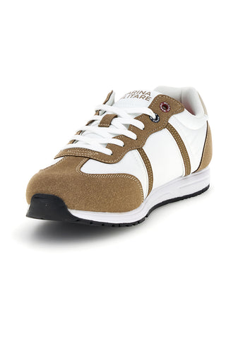 Weiße und beige Turnschuhe mit herausnehmbarer Innensohle Marina militare MM255