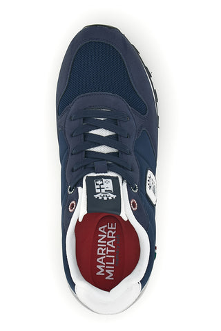 Blaue Turnschuhe mit kontrastierenden Komfort-Einsätzen Marina militare MM1114