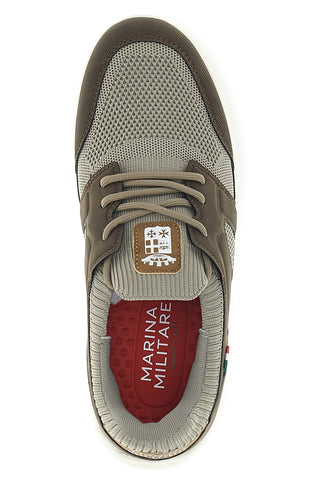 Marina Militare MM2286 taupe und braun Stoff Turnschuhe