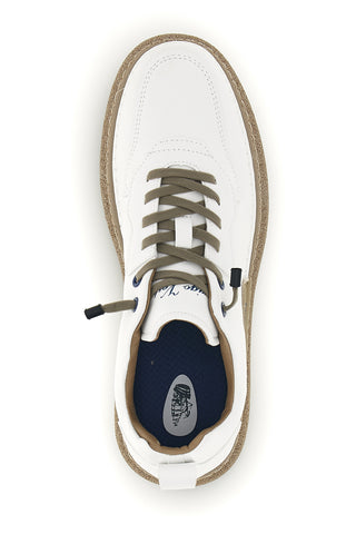 Amerigo Vespucci zweifarbige weiße Turnschuhe mit elastischen Schnürsenkeln AV410
