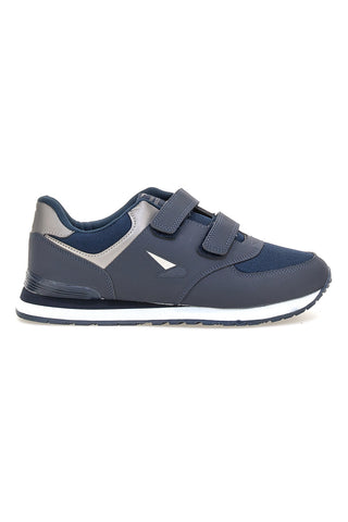 Blaue Turnschuhe mit doppeltem Riemen aus Stoff und synthetischem Material Tiglio 69103
