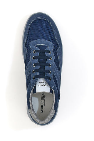Blaue Schnürschuhe mit weicher Sohle Energy Marco Brandi 308