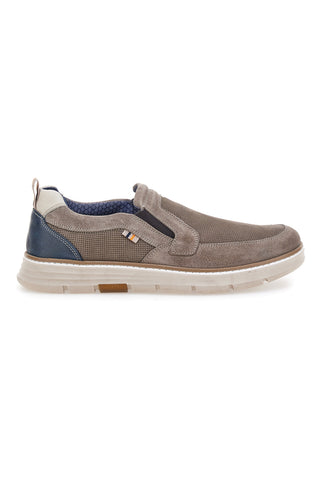 Mokassins Slip on taupe mit Stoffeinsätzen Pittarello Eco 26111012