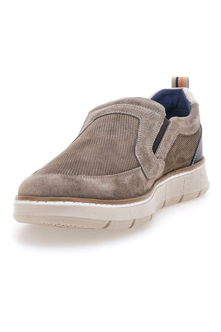 Mokassins Slip on taupe mit Stoffeinsätzen Pittarello Eco 26111012