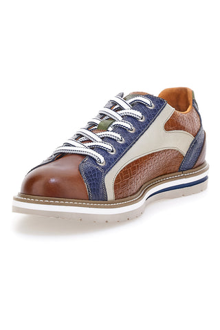 Mehrfarbige Schnürschuhe mit verflochtenen Print-Einsätzen Pittarello Eco 26122858