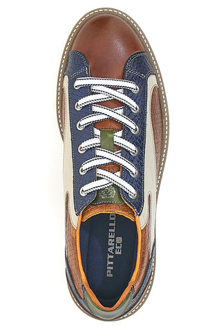 Mehrfarbige Schnürschuhe mit verflochtenen Print-Einsätzen Pittarello Eco 26122858