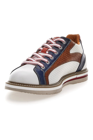 Mehrfarbige perforierte Leder-Schnürschuhe Pittarello Eco 26122858