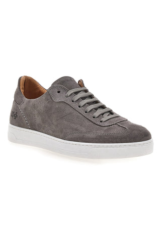 Graue Herren Leder Turnschuhe Ptr 3001