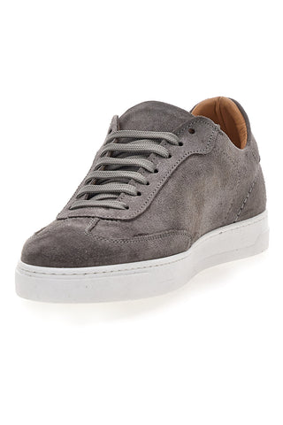 Graue Herren Leder Turnschuhe Ptr 3001