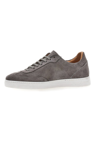 Graue Herren Leder Turnschuhe Ptr 3001