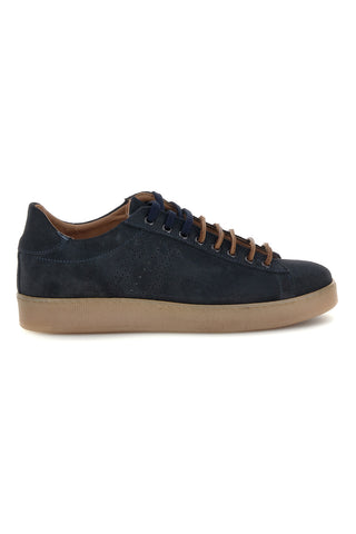 Sneakers blu in vera pelle Ptr 7250