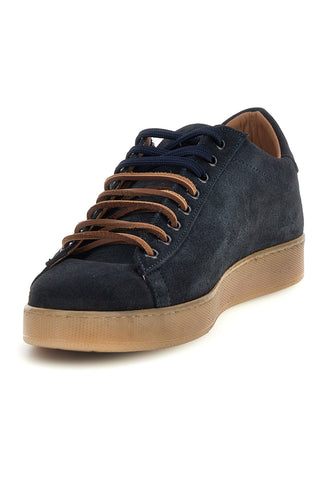 Blaue Turnschuhe aus echtem Leder Ptr 7250