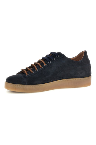 Blaue Turnschuhe aus echtem Leder Ptr 7250