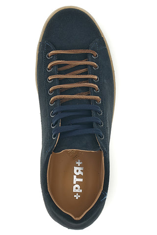 Blaue Turnschuhe aus echtem Leder Ptr 7250