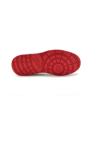 Weißes und rotes Leder perforierte Zehe Turnschuhe U.power U1003RM