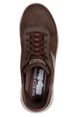 Scarpe da camminata marroni Slip-Ins Skechers Go Walk Flex Smooth Motion