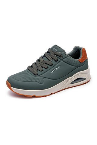 Sneakers verde oliva con Memory Foam Skechers Uno Suited On Air