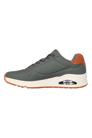 Sneakers verde oliva con Memory Foam Skechers Uno Suited On Air