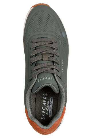 Sneakers verde oliva con Memory Foam Skechers Uno Suited On Air