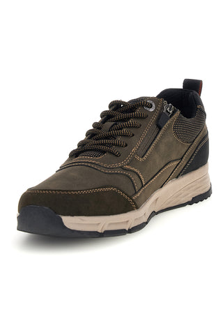 Sneakers verdi water repellent con cuciture a contrasto e suola scolpita Relife 68882472319FR