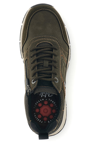 Sneakers verdi water repellent con cuciture a contrasto e suola scolpita Relife 68882472319FR