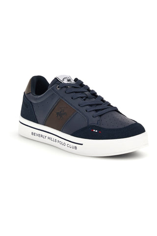 Sneakers blu navy con banda marrone Beverly hills polo club Daniel Ortega LTX