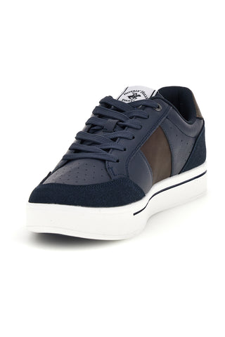Sneakers blu navy con banda marrone Beverly hills polo club Daniel Ortega LTX