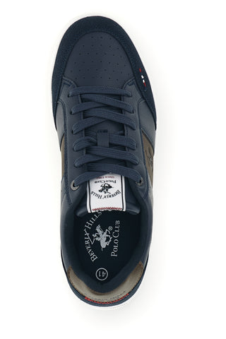 Sneakers blu navy con banda marrone Beverly hills polo club Daniel Ortega LTX