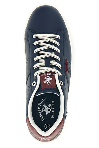 Sneakers blu navy con dettagli bordeaux Beverly hills polo club Justin Mix